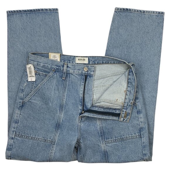 Agolde Cooper Cargo Jeans 29 Rank High Rise Straight Leg NEW - Picture 3 of 12